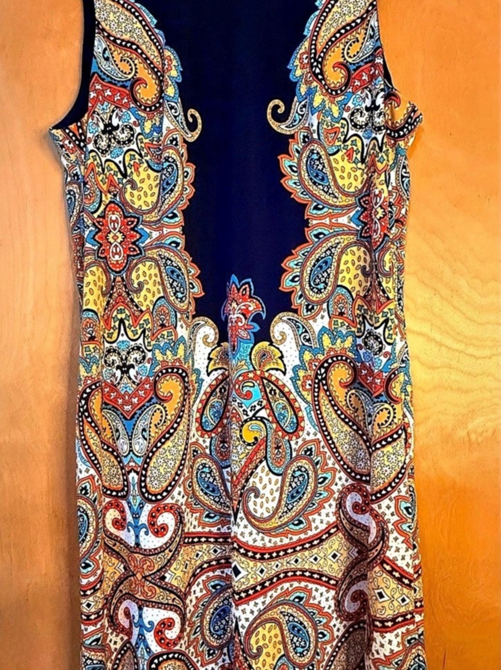 London Times Paisley Dress in Blue Size 14 Like New